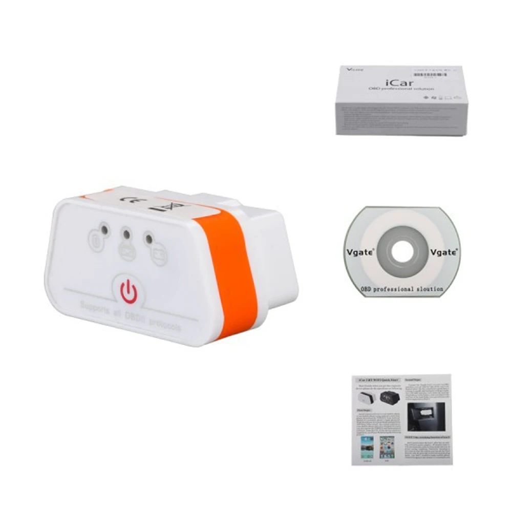 Считыватель кодов Vgate iCar2 ELM327 obd2 BTelm 327 V2.1 obd 2 BT ELM OBDII автомобильный диагностический