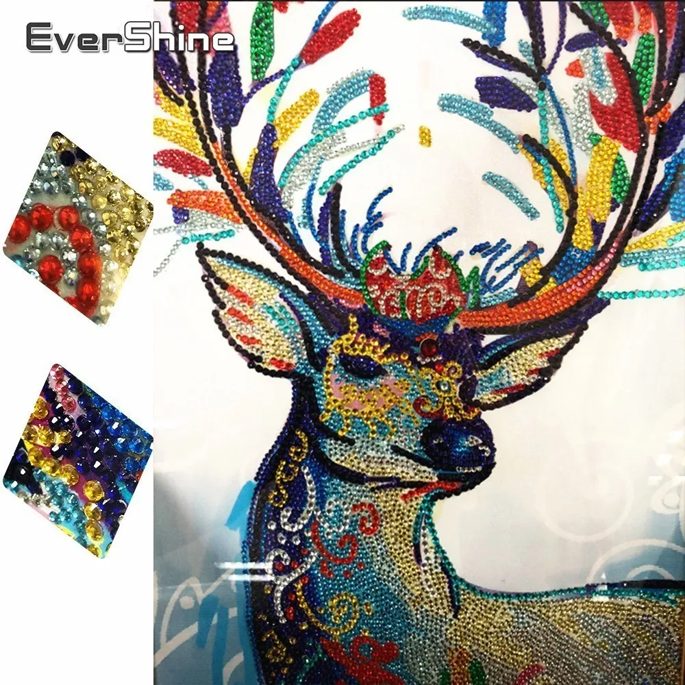 EverShine Special Shaped Diamond Painting Deer Embroidery Animals Picture Of Rhinestones Home Decoration Mosaic|Алмазная мозаика и