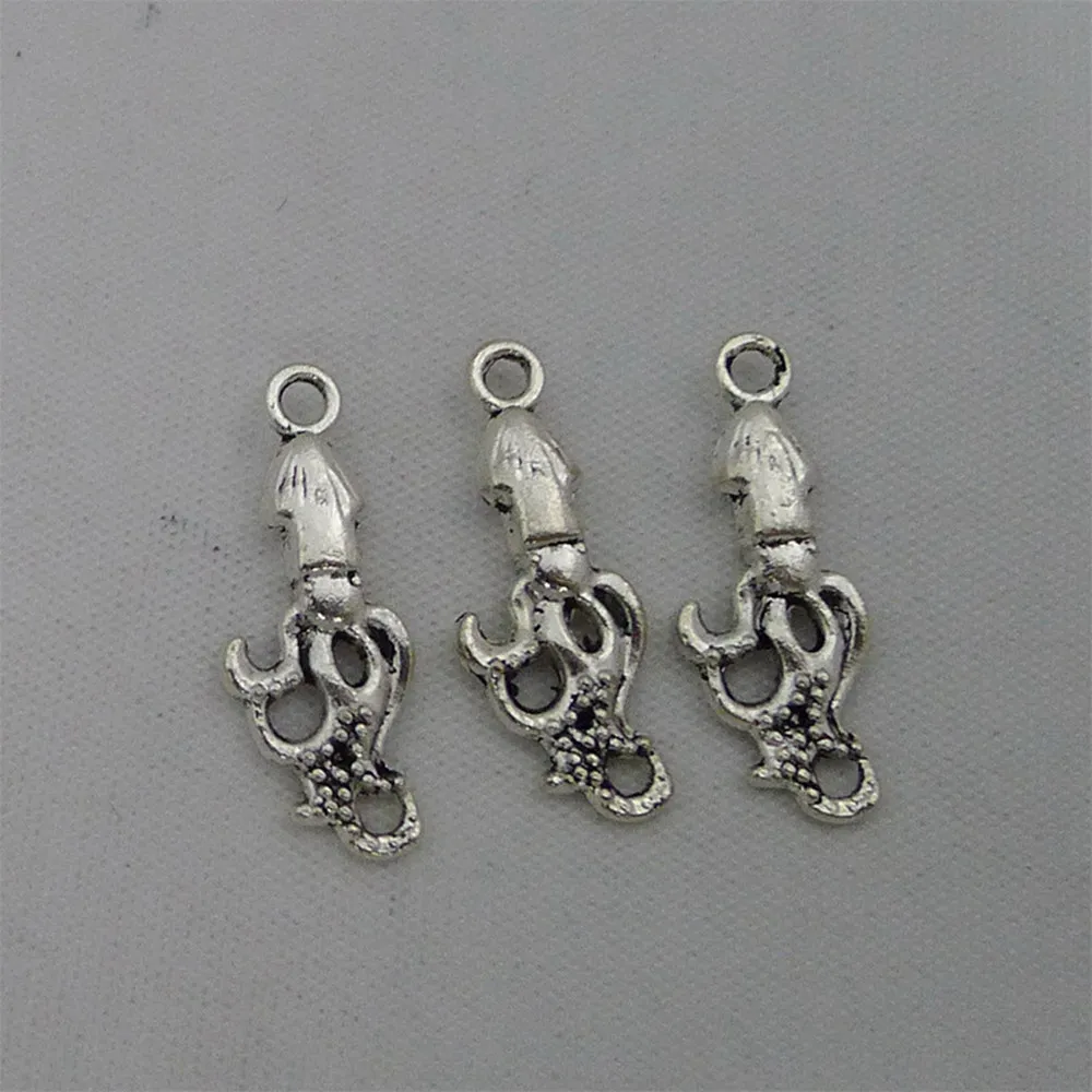 

Charm For Making Jewelry Pendants Squid Charms 25x10mm 10pcs