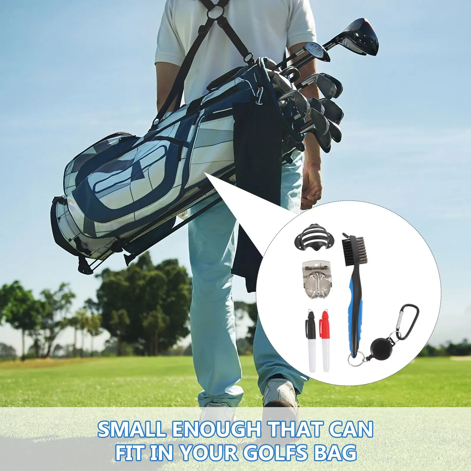 

1 Set of Golf Line Markers Professional Golf Ball Marker Golf Marker Pen with Brush