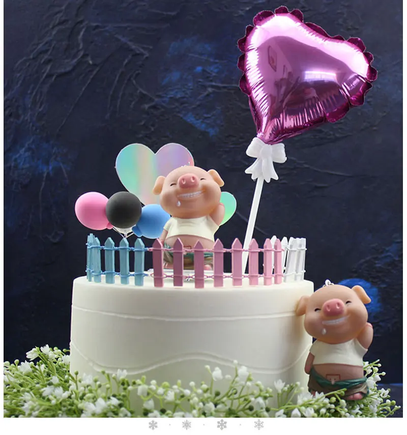 Лидер продаж 2021 торт украшения свинья год зодиака тема Золотой принтом в виде