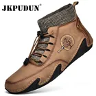 Мужские кожаные ботинки; Винтажные теплые зимние ботинки на меху; Мужская зимняя повседневная обувь; Кроссовки; Высокие ковбойские ботильоны в ковбойском стиле; Botas Hombre