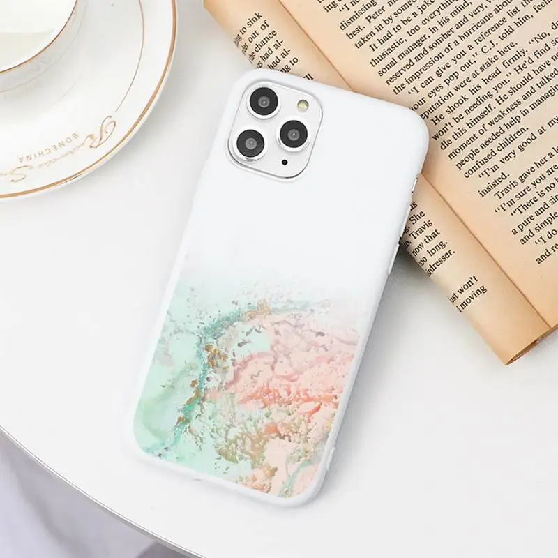 

Gradient Marble Texture Glitter Phone Case Candy Color White for iPhone 11 pro XS MAX 8 7 6 6S Plus X 5S SE 2020 XR