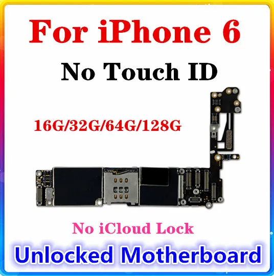 Для iphone 6 материнская плата без touch ID 16G/32G/64G/128G разблокированная оригинальная icloud