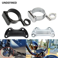 motorcycle speedometer side mount relocation bracket cover w handlebar top clamps for harley sportster 883 xl1200 1993 2015