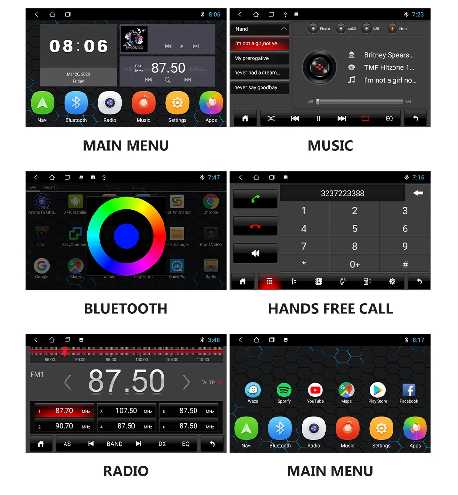 $76.90 Car Radio Android GPS 2 Din Multimedia Video Player Navigation 7