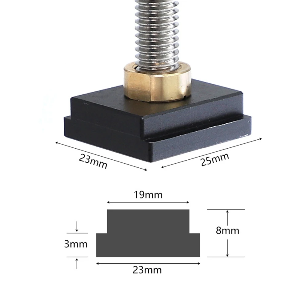 

Aluminum Alloy Type T-Slot T-Track Strong Toughness Wooden 30 45 Hold Down Block Portable Clamp Woodworking Tools
