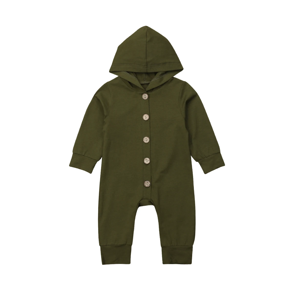 4 Styles Hoodies Rompers Long Sleeve Autumn Newborn Kids Baby Boy Infant Solid Romper Buttons Jumpsuit Clothes Outfits