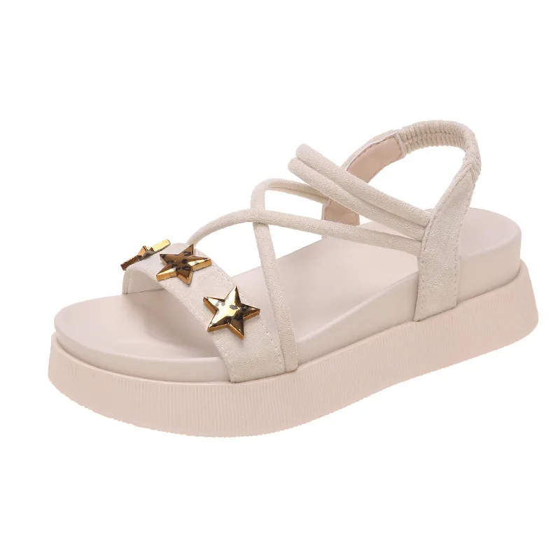 

Girls Sandals Gladiator Flowers Sweet Soft Children's Beach Shoes Kids Summer Floral Sandals Princess Fashion Cute High Quality