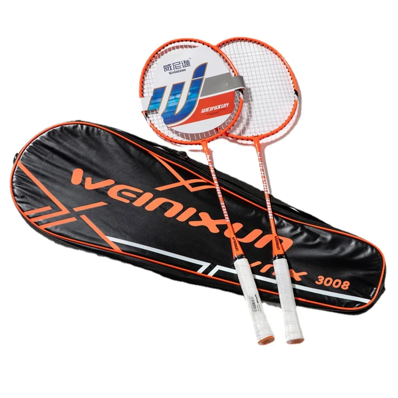 

1Set Badminton Racket 2Pcs Rackets+6Pcs Shuttlecock +Carrying Bag Alloy Adult Training Badminton Racket Raquete Sports Accessory