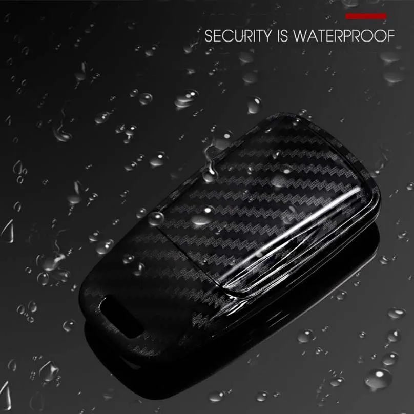 Высокое качество углеродного волокна зерна случае ключ для Audi 2017 2018 A4 B9 Q5 Q7 TT S4 S5 SQ5