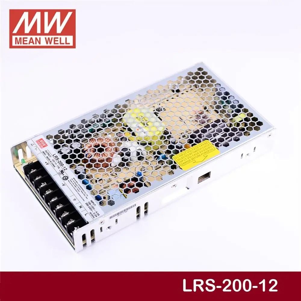 Цена товара MEAN WELL! LRS-200-12 12V 17A meanwell LRS-200 204W один Выход переключение Питание