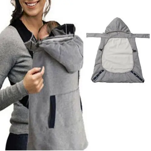 

Pudcoco Brand Baby Warm Wrap Sling Cover Grey Windproof Cloak Blanket Baby Carrier Funtional Winter Cover