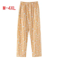 womens lounge pants plaid daisy pajama pants sleepwear loose elastic waist cotton soft casual pajama bottoms with pockets m 4xl