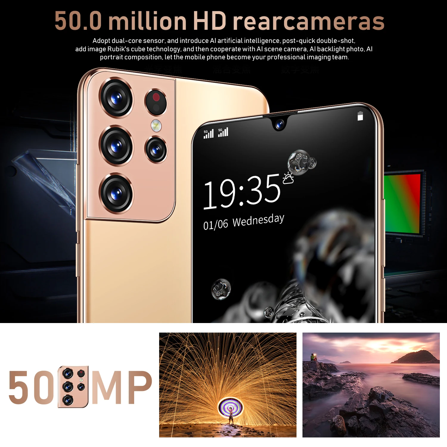 

Global Version S31 Ultra 6.6 Inch SmartPhone10 Core MTK6889 6000mAh 12+512GB Full Screen Face Recognition 5G Network CellPhone