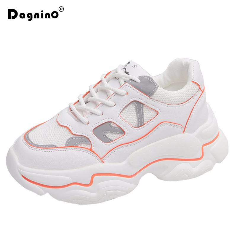 Кроссовки женские осенние на платформе повседневная обувь толстой