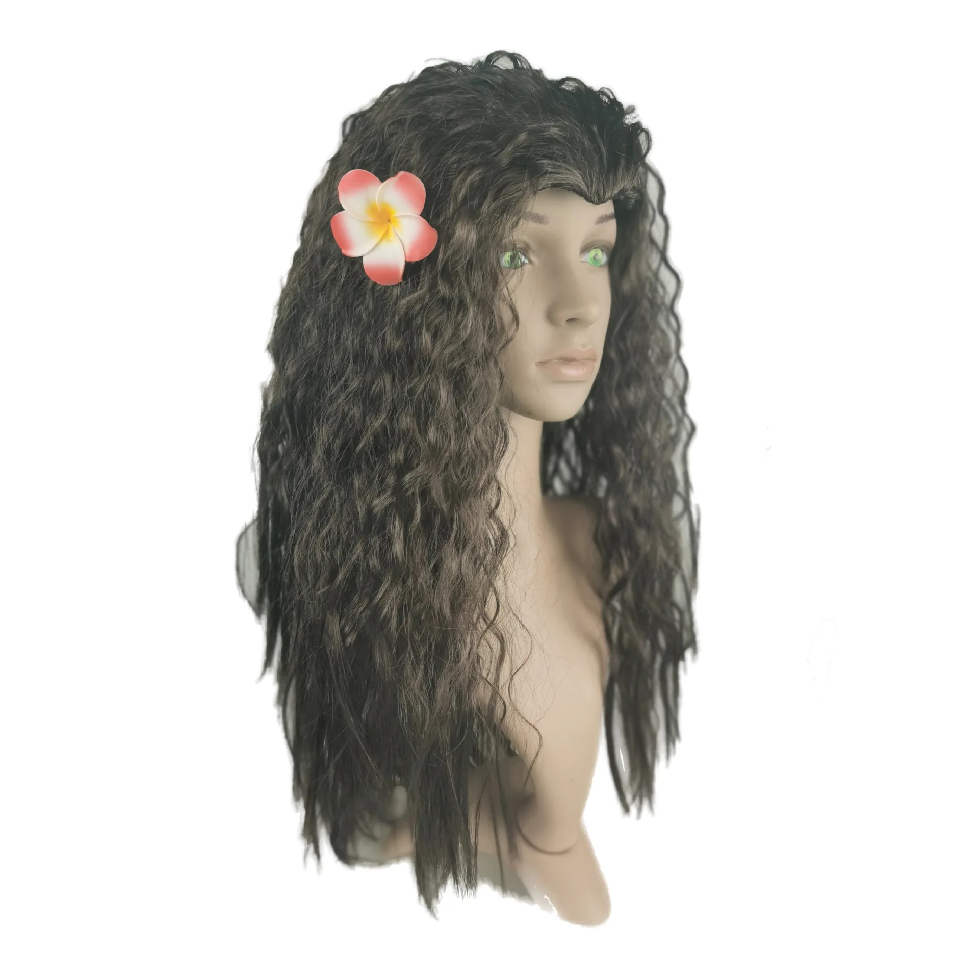 Девушки Дети парик для косплея Жасмин Эльза и Анна с героями мультфильма Моана