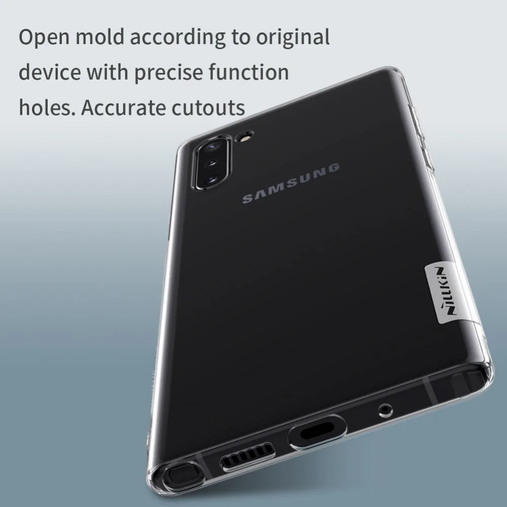 Чехол для samsung Galaxy Note 10 10+ Nillkin Натуральный Мягкий ТПУ Силиконовые прозрачные задняя крышка чехол для samsung S10 PLUS S10e