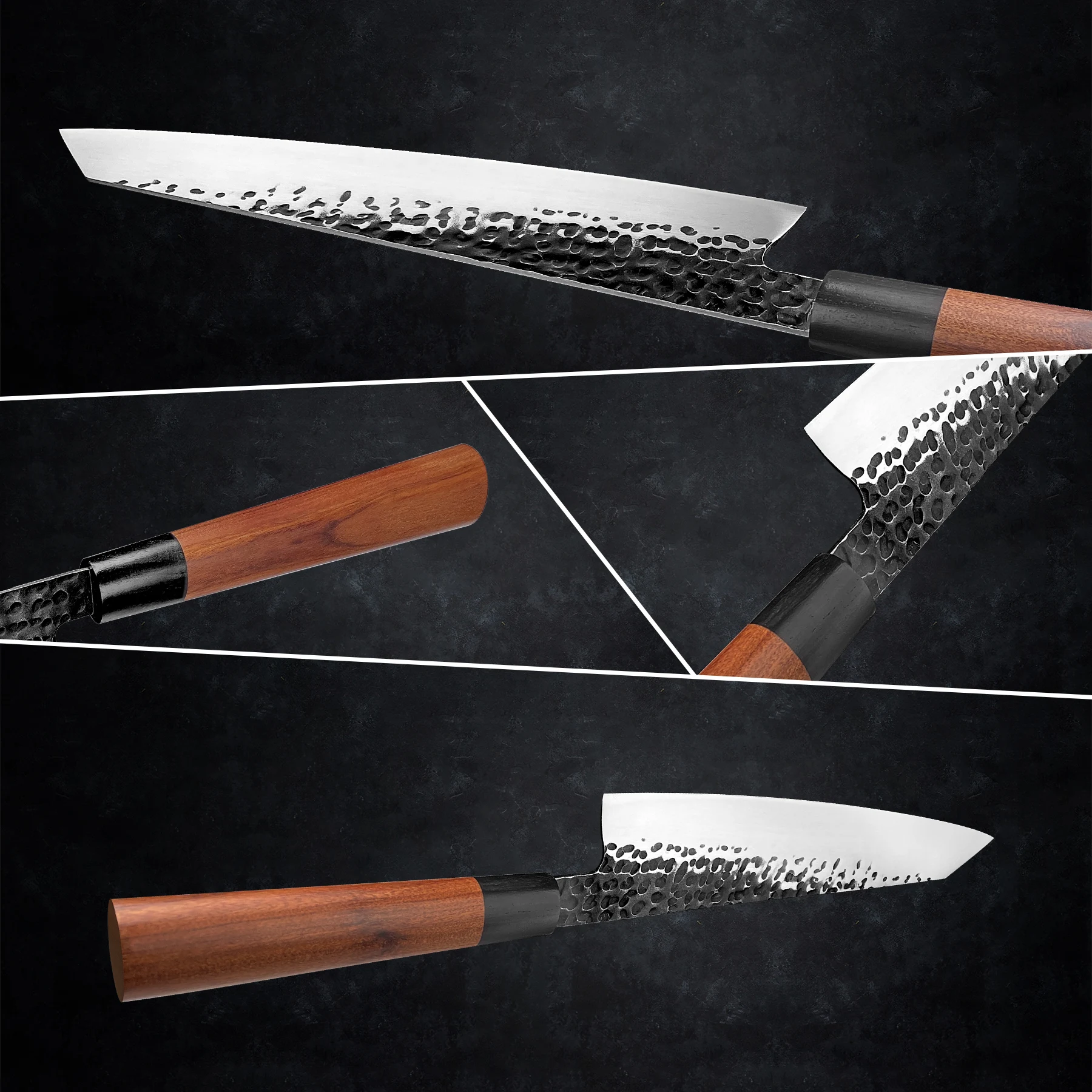 9 5 дюймовый кованый кухонный нож Kiritsuke с лезвием Молотка из нержавеющей стали