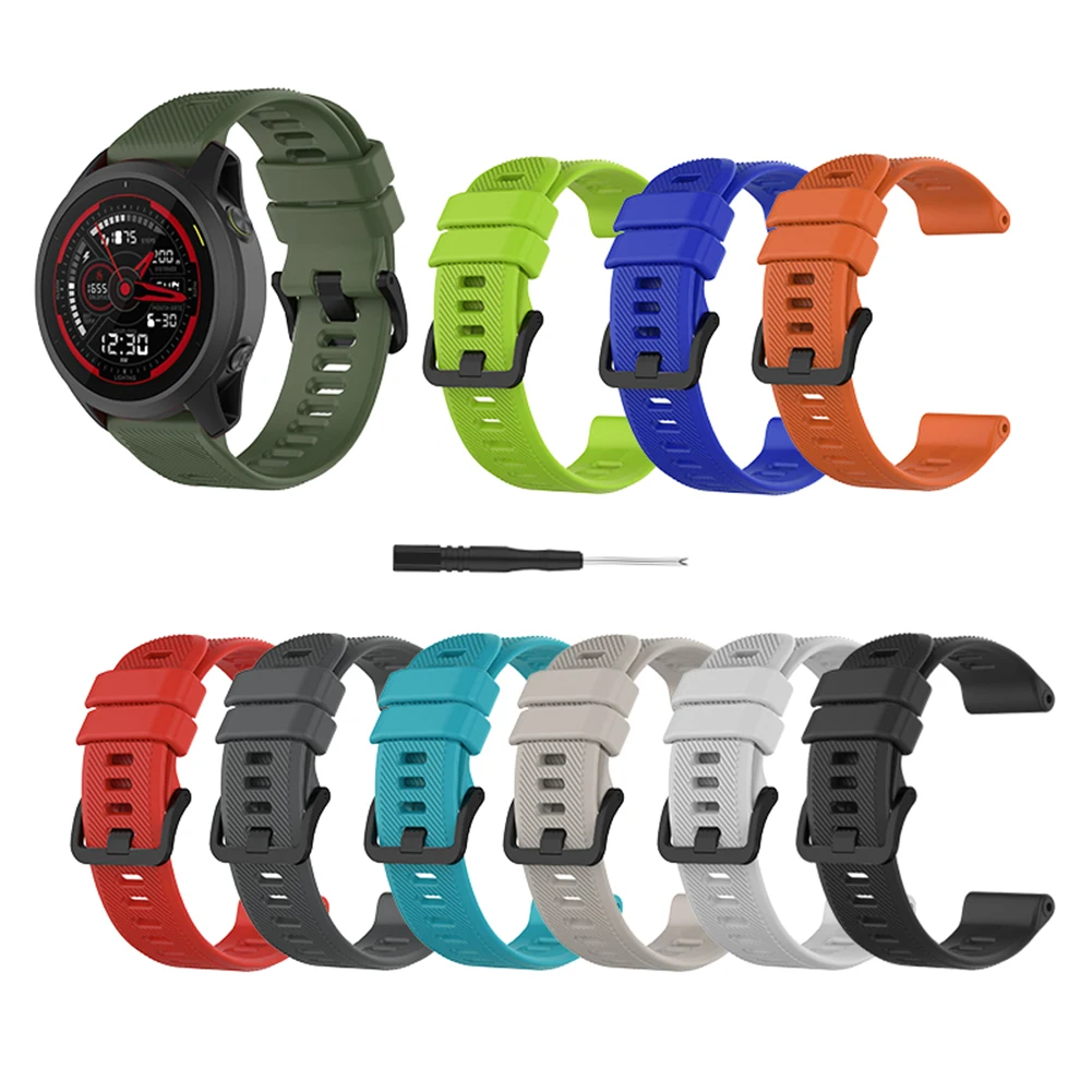 

Ремешок силиконовый для наручных часов, простой Регулируемый браслет с отверткой для Garmin Forerunner 745