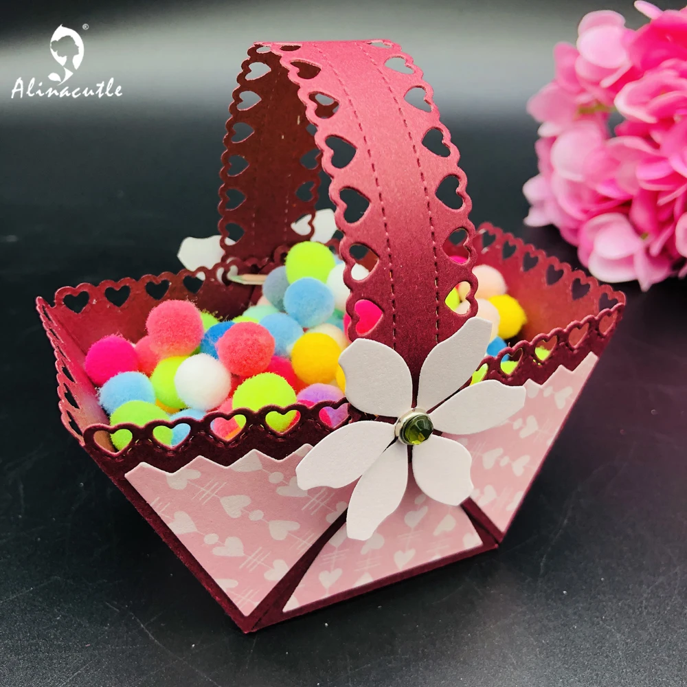 Металлические штампы для вырезания Alinacutle симпатичная корзина подарочная