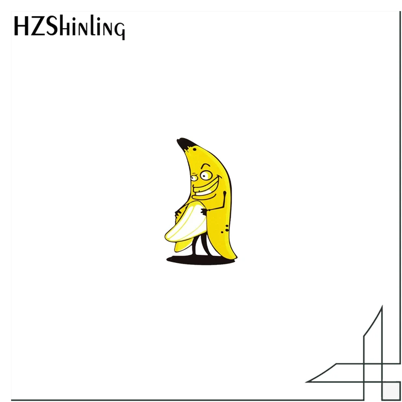 Забавный Банан акриловый значок штыря отворотом смолы эпоксидные украшения |