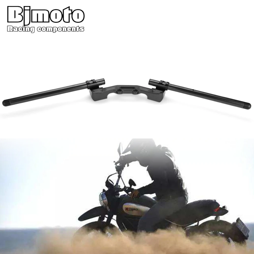 Motorcycle Clip on Adjustable Handlebars Handle Bar With Adapter For DUCATI Scrambler Cafe Racer Classic Desert Sled 2017-2019 | Автомобили