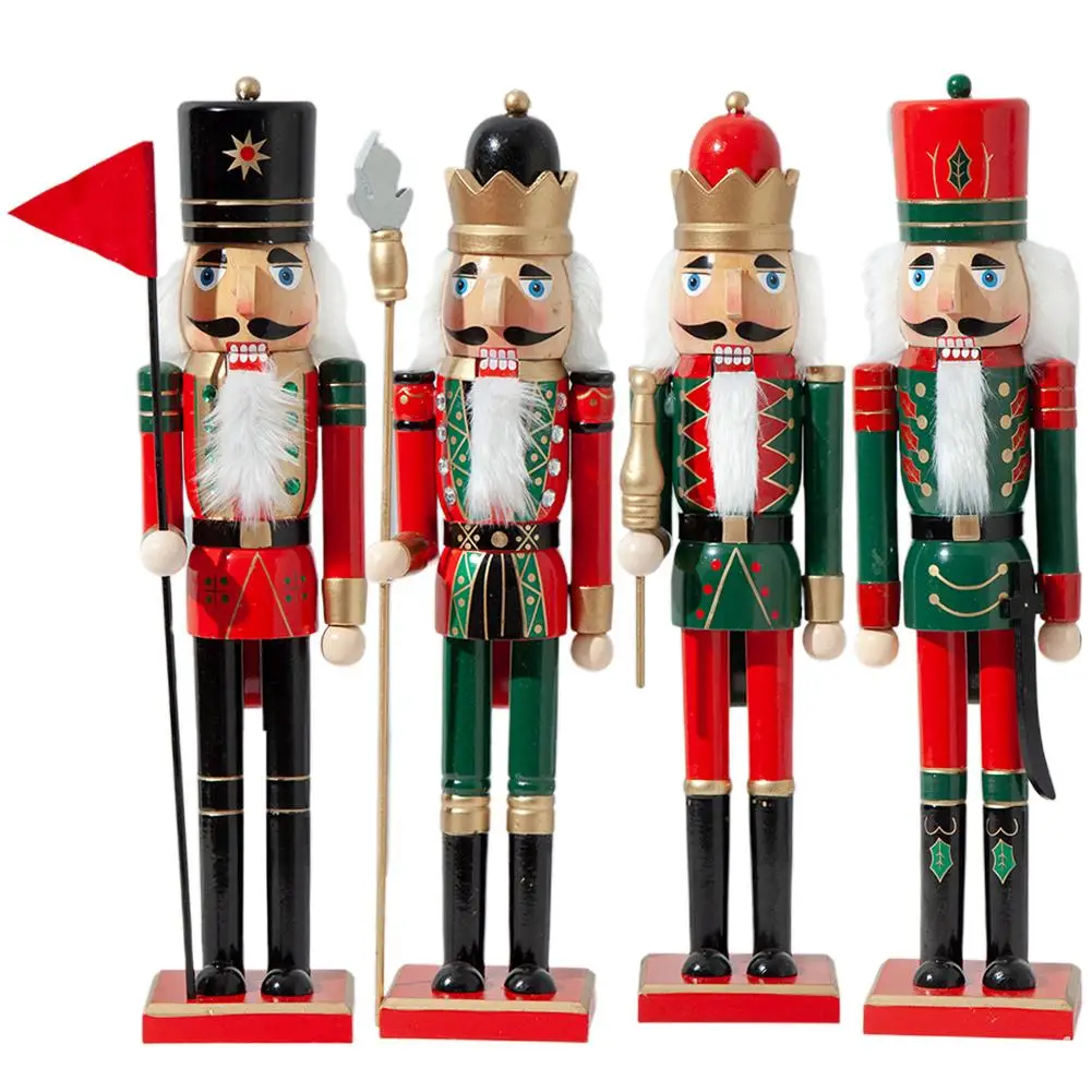 50CM Christmas Wooden Nutcracker Soldier Jewelry Children's Room Decoration Ornament New Year Figurine | Дом и сад