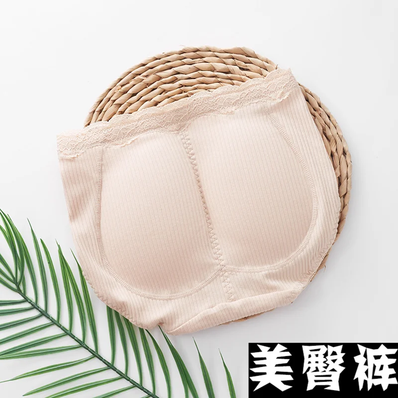 

Underpants with fake buttocks female Padded hip Cotton buttock shaping pants European and American peach breech pants