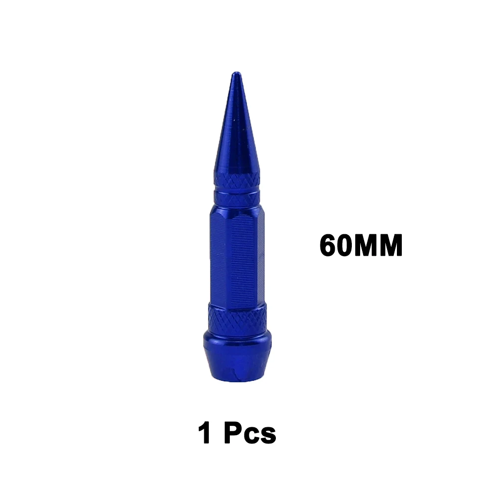 60mm Blue 1pcs 1 шт. Универсальный Алюминий сплава для автомобилей и мотоциклов Автомобильный велосипед Спайк Форма пыле шин колесо, Шпиндельный колпачки стайлинга автомобилей Тюнинг - Цвет: 60mm Blue 1pcs