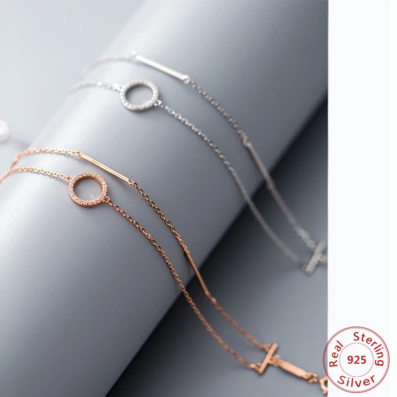 Женский Круглый браслет из серебра 100% пробы с фианитами | Украшения и аксессуары