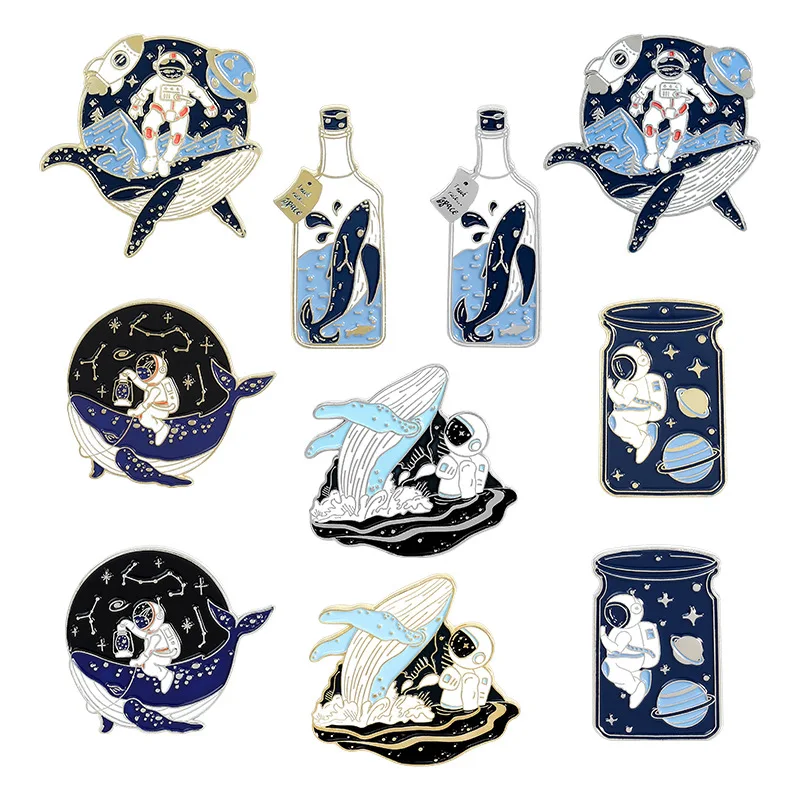 

Cartoon Anime Astronaut Whale Series Brooch Exquisite Brooch All-matching Badge Accessories Fashion Jewelry