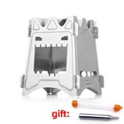 Складная плита из нержавеющей стали, мини-гриль для пикника, барбекю, уголя