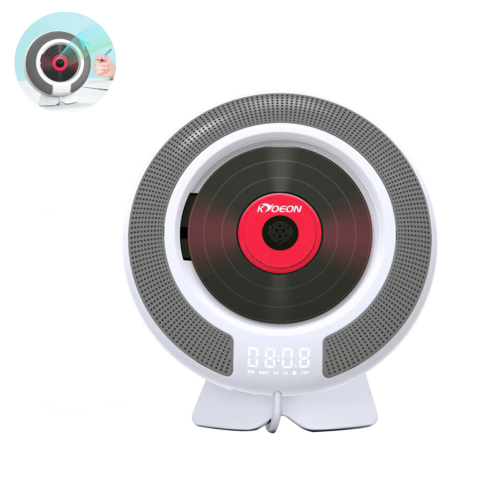 

Настенный CD-плеер с объемным звуком, FM-радио, Bluetooth, CD, аудио-плеер, mp3-диск, портативный музыкальный плеер, динамик с дистанционным управление...