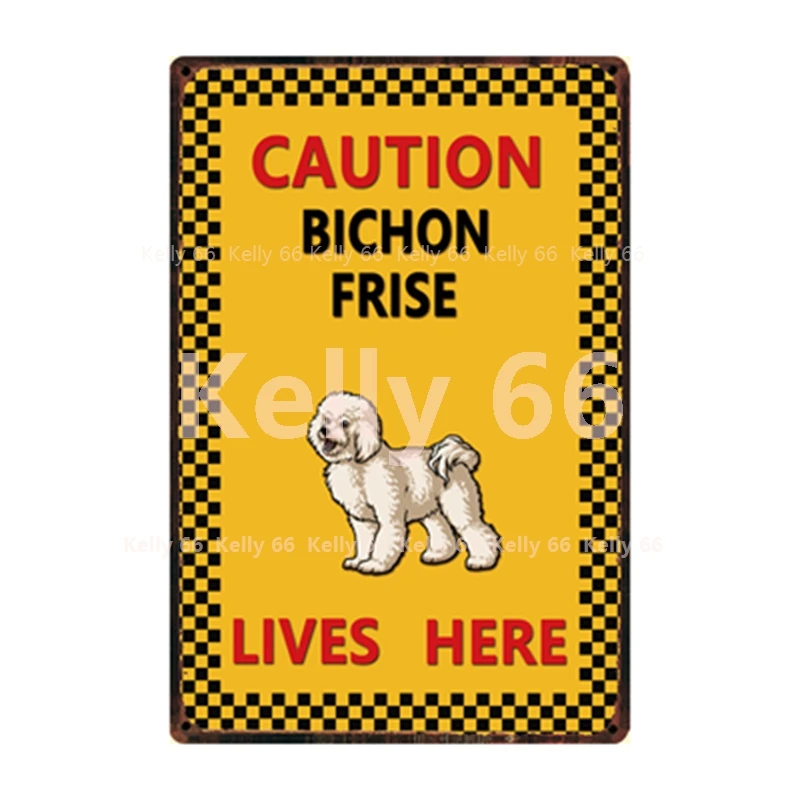 [Kelly66] собака внимание Английский бульдог бордюр колли живет здесь Металлический