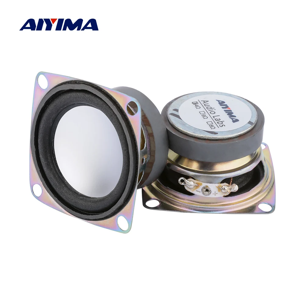 AIYIMA 2Pcs 2" Inch 4Ohm 3W Full Range Speaker Mini Portable Audio Speaker Stereo Woofer Loudspeaker Box Diy Accessories