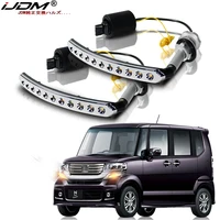 iJDM White/Amber 7440 T20 LED bulb Sequential flashing flowing blinker For Honda N-box JF 1 / 2 custom Turn Signal Lights/DRL
