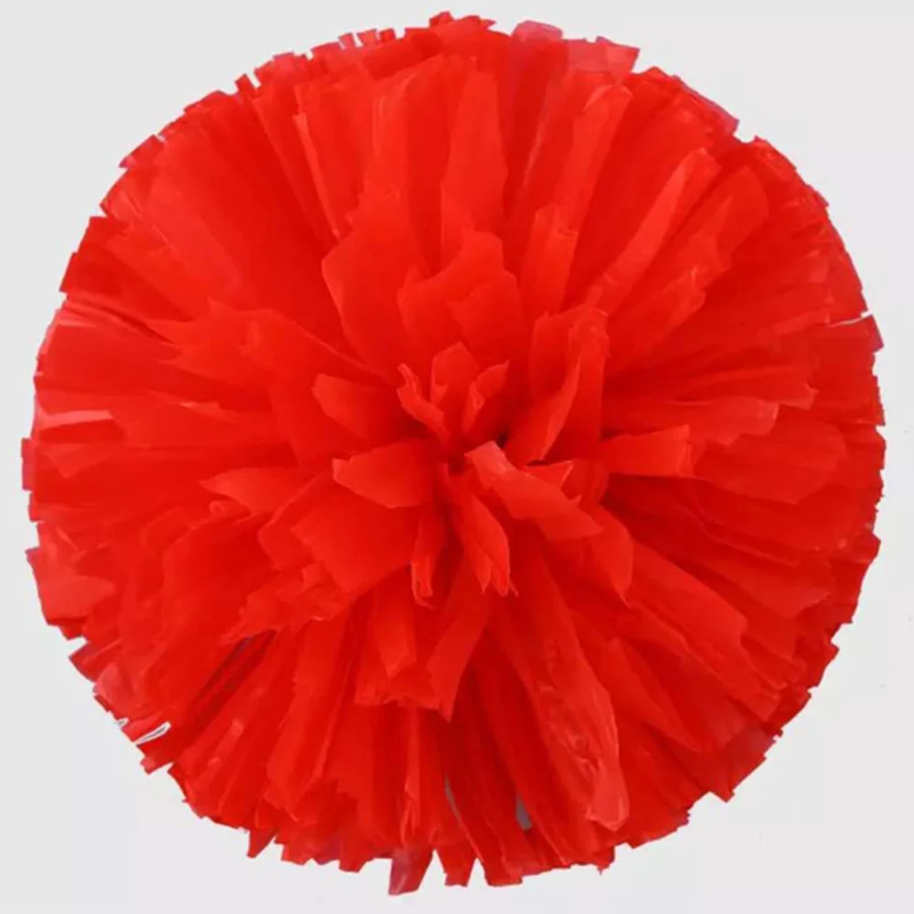 

4pcs Reusable Matte Cheering Poms Spirited Fun Cheerleading Pom Poms Kit Colorful Cheer Props with Ring for Performance Competit