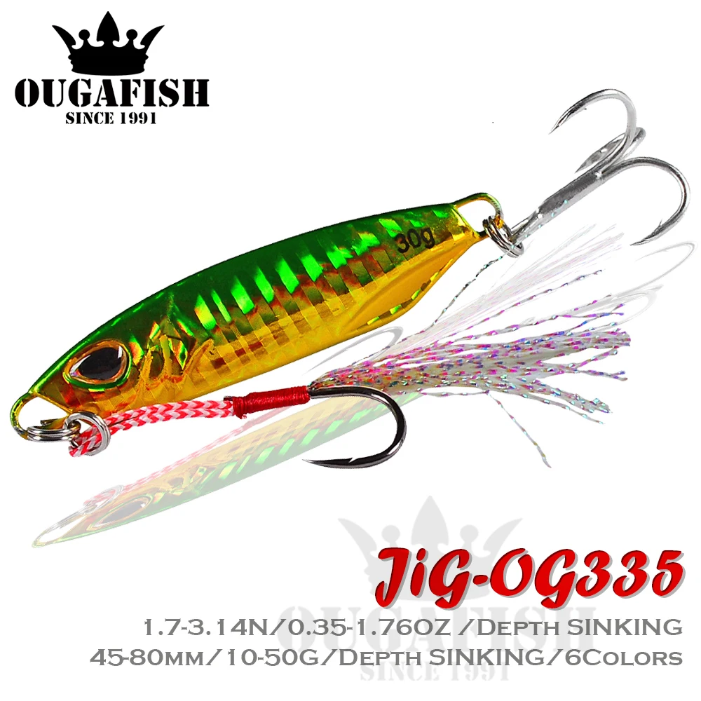 New Fishing Lure Jig Bass Bet Jiging Sinking Baits Weights10-50G Metal Jigs Articulos De Pesca Artificial Bait Holographic Trout
