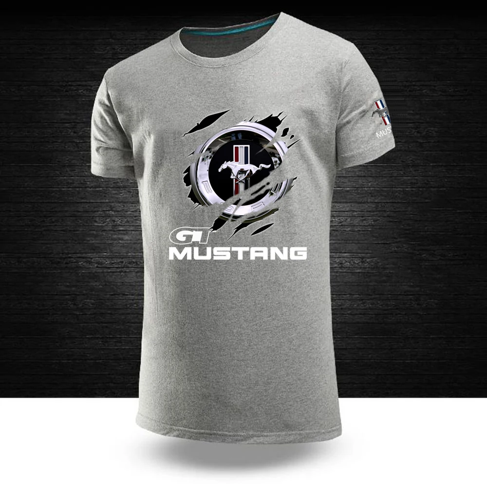

2021NEW Men's The New Solid Color Creative Design Mustang Customize Unisex 100%Cotton Hip Hop Style Short Sleeve T shirts