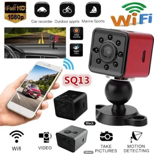 16 Гб карта + WiFi SQ13 Мини DVR камера HD 1080P ночное видение видеокамера|Компактные