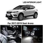 Белые светодиодсветодиодный лампы Canbus без ошибок, 13 шт., купольсветильник лампы для чтения карты в салоне, комплект для сиденья Arona 2017 2018 2019, аксессуары для автомобильных ламп