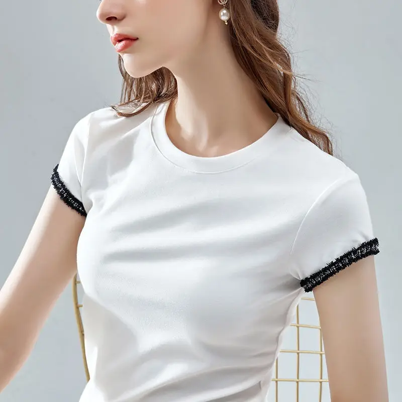 

Classic summer quality casual breathable soft women's Short Sleeve T-Shirt