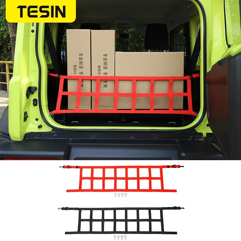

TESIN Car Cover for Suzuki Jimny 2019+ Car Trunk Cargo Net Cover Storage Bag Accessories for Suzuki Jimny 2019 2020