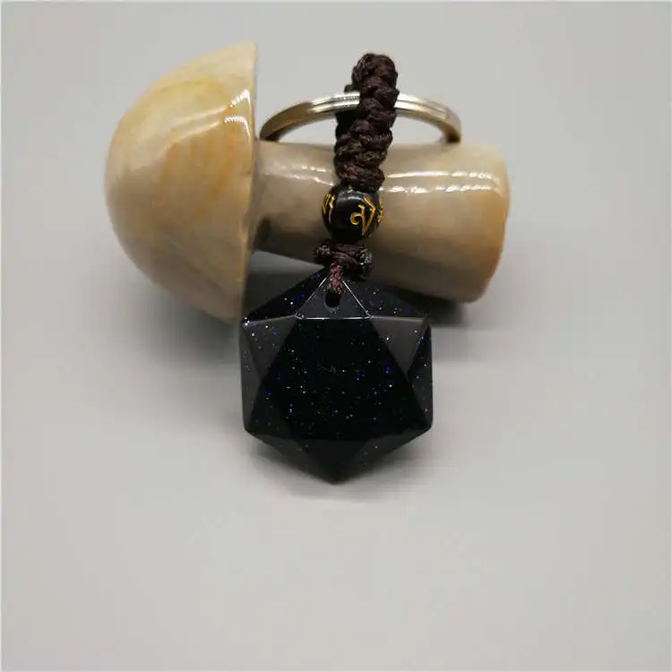 1 Pc Fashion Natural Stone Pendant Keychain Quartz Key Rings Pink Crystal Chains Accessories Jewelry Gift | Украшения и