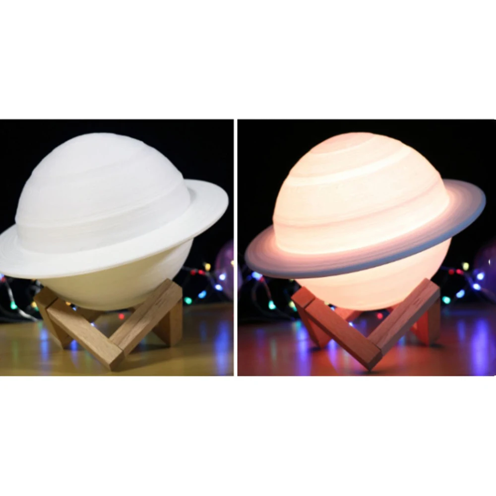 

3D Printing Saturn Lamp Home Decoration Bedroom LED Night Light With Remote Controller For Children'S Gift Night Lamp