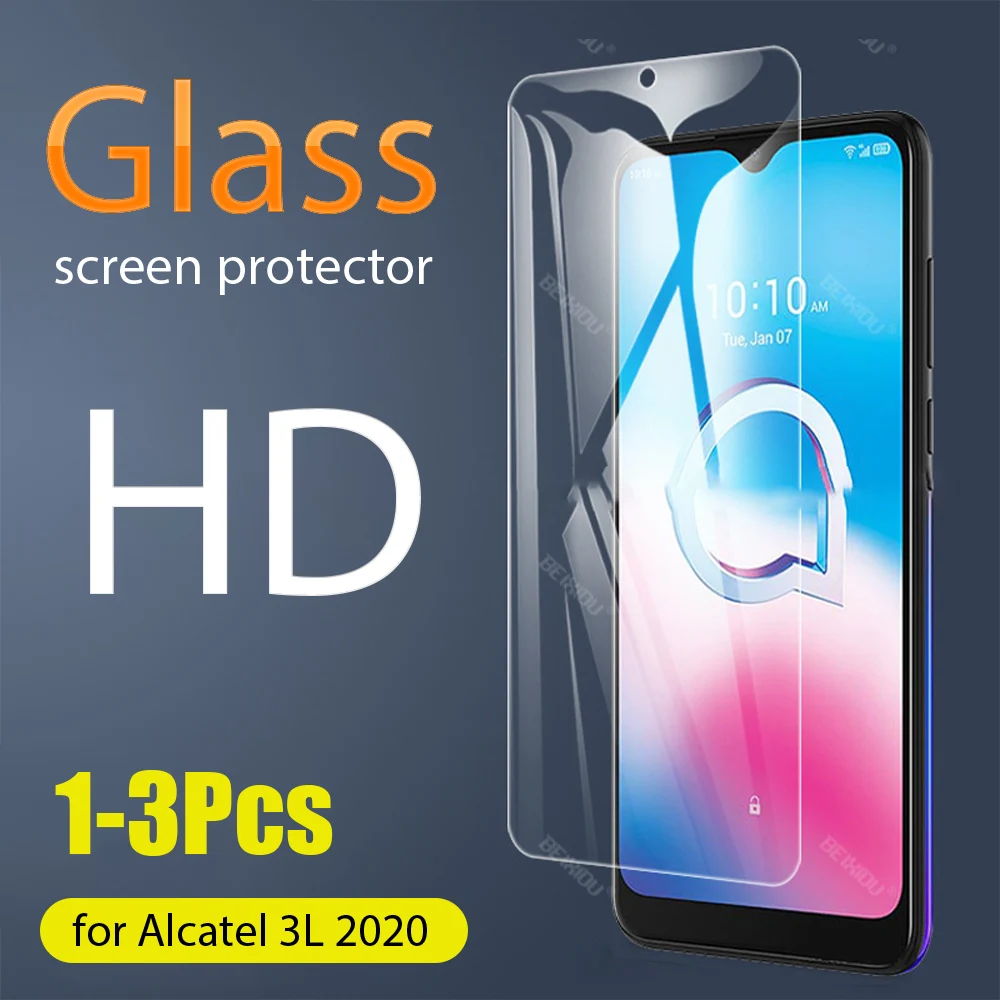 Закаленное стекло для ALCATEL 3L 2020 защита экрана 2.5D 9h Защитная пленка 2019 1 3