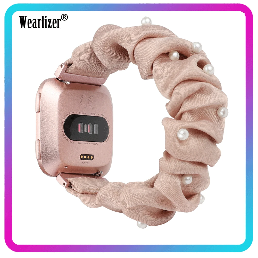 Женский тканевый ремешок Wearlizer для часов Fitbit Versa модный эластичный аксессуары