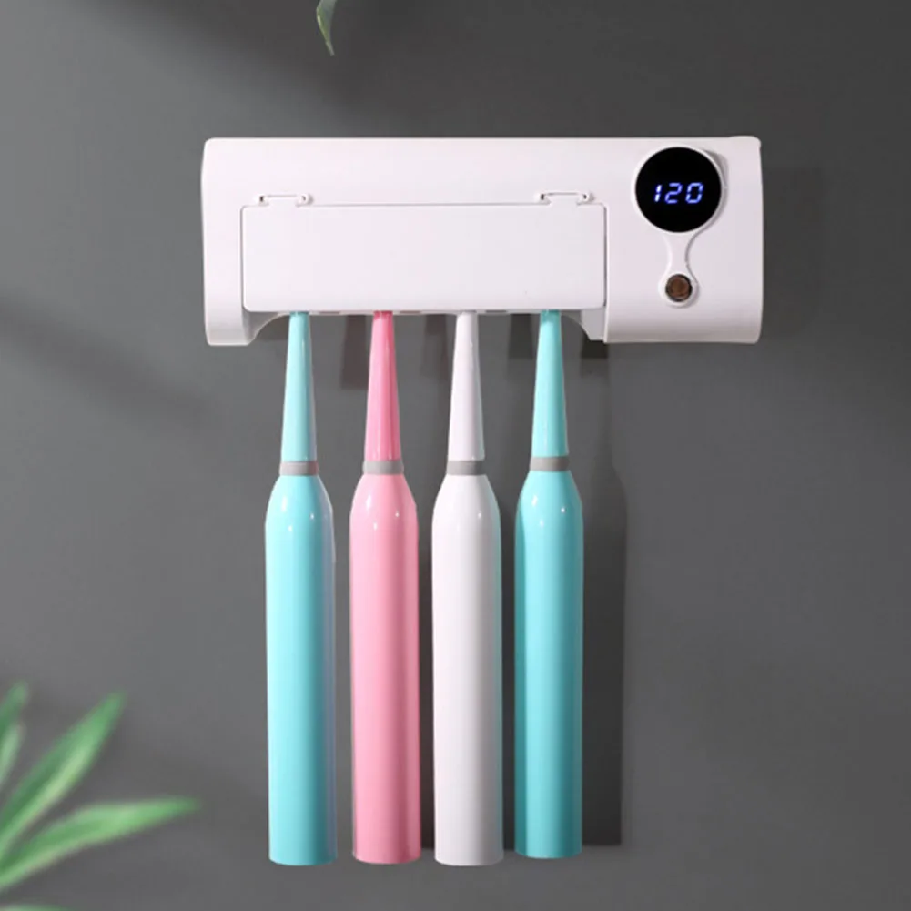 2 в 1 Стерилизатор зубных щеток usb зарядка УФ Дезинфекция 360 градусов настенное крепление Съемная Многофункциональная Ванная комната низкий уровень шума