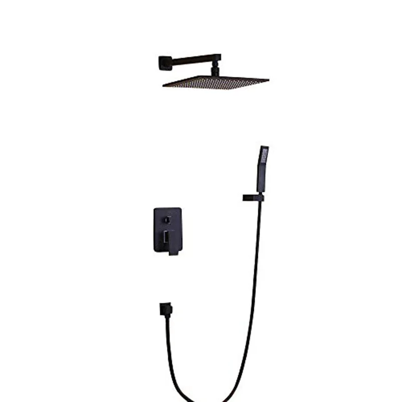 

Yulu Dumb Dark Dress Embedded Income Wall Sprinkling Head Shower Shower Suit Faucet